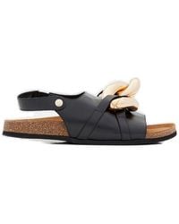 JW Anderson - Chain Detailed Slip-on Sandals - Lyst