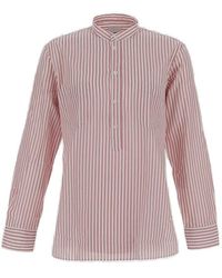 PT Torino - Vertical-stripe Printed Long Sleeved Shirt - Lyst