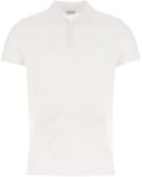 Saint Laurent - Button Detailed Short-sleeved Polo Shirt - Lyst