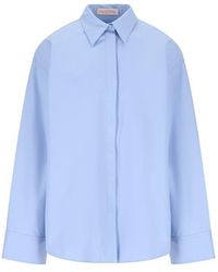 Valentino - Long-sleeved Oversized Shirt - Lyst