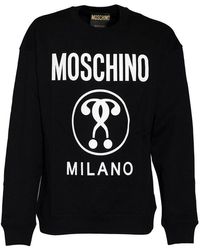 Moschino - Logo Printed Crewneck Sweatshirt - Lyst
