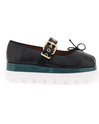 Marni - Mary Jane Buckled Bow-detailed Sneakers - Lyst