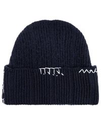 Marni - Wool Beanie With Stitching - Lyst