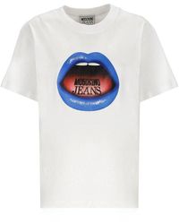 Moschino - Jeans Graphic Printed Crewneck T-shirt - Lyst