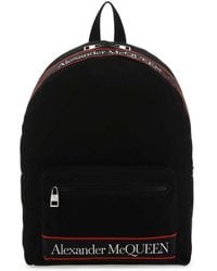 Alexander McQueen Black Canvas Metropolitan Selvedge Backpack Nd Uomo