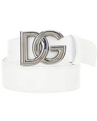 Dolce & Gabbana - Dg Logo Buckle Belt - Lyst
