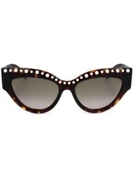 Jimmy Choo - Cat-eye Frame Embellished Sunglasses - Lyst