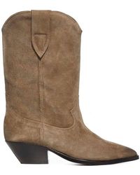 Isabel Marant Duerto Block Heeled Boots - Brown