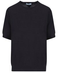 Prada - Ribbed Crewneck T-shirt - Lyst
