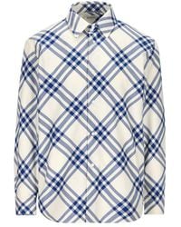 Burberry - Check Printed Buttoned Shirt - Lyst