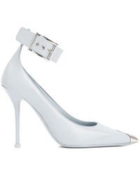 Alexander McQueen - Pointed-toe Buckle Strap Detailed Pumps - Lyst