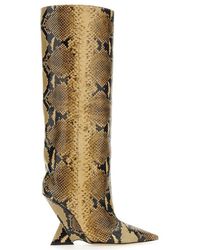 The Attico - Cheope Python Printed Boots - Lyst