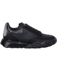 Alexander McQueen - Court Low Top Black Sneakers - Lyst