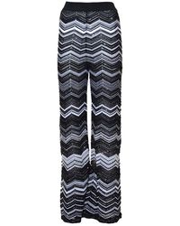 Missoni - Zig-zag Embroidered Flared Trousers - Lyst