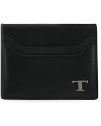 Tod's - Black Leather Card Holder - Lyst