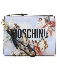 Moschino Fresco-printed Zipped Clutch Bag - Multicolour