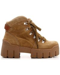 Isabel Marant - Round Toe Lace-up Boots - Lyst