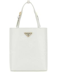 Prada - White Leather Handbag - Lyst