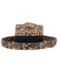 Maison Michel - Sonjador Floral Printed Hat - Lyst
