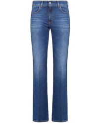 Pt05 Mid-rise Flared Jeans - Blue