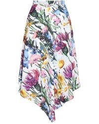 Stella McCartney - Allover Floral Printed Midi Skirt - Lyst