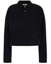 Ami Paris - Paris Long-sleeved Polo Shirt - Lyst