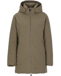 Save The Duck - Hooded Padded Long Jacket - Lyst