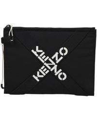 KENZO Sport Large Clutch Bag - Black