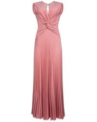 Elisabetta Franchi V-neck Sleeveless Maxi Dress - Pink