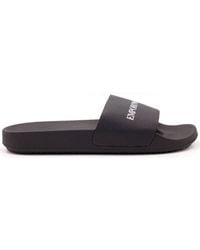 Emporio Armani - Logo Printed Slides - Lyst