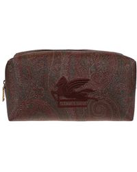 Etro - Logo-embroidered Paisley-printed Zipped Wash Bag - Lyst