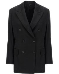 Tom Ford - Double-breasted Blazer Jackets Black - Lyst