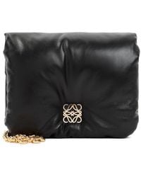Loewe - Goya Puffer Leather Shoulder Bag - Lyst
