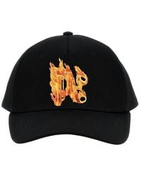 Palm Angels - Burning Monogram Baseball Cap - Lyst