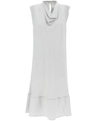 Lemaire - Midi Dress With Diagonal Cut In - Lyst