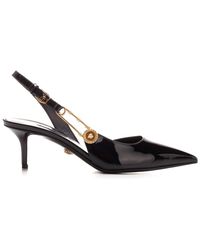 Versace Black Other Materials Court Shoes