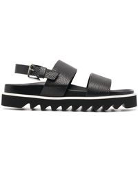 P.A.R.O.S.H. Double-strap Chunky Sole Sandals - Black