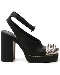 Miu Miu Spike Ankle-strap Court Shoes - Black