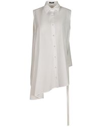 Ann Demeulemeester - Asymmetric Sleeveless Shirt - Lyst