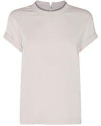 Brunello Cucinelli - Embellished Crewneck T-shirt - Lyst