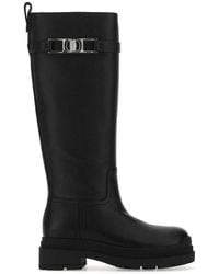 Ferragamo - Salvatore Leather Ryder Boots - Lyst