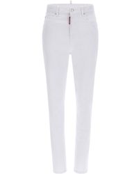 DSquared² - Logo-patch High-waist Skinny Jeans - Lyst
