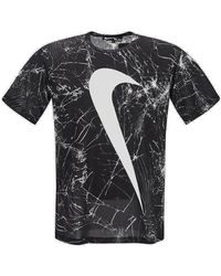 Nike Logo Printed Crewneck T-shirt - Black
