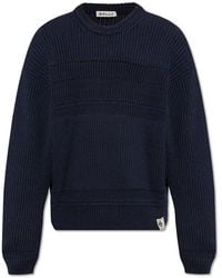 Bally - Cotton Sweater With Logo Patch - Lyst