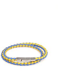 Tod's Mycolors Leather Bracelet - , Light Blue - Yellow