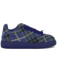 Burberry - Check Knit Low-top Sneakers - Lyst