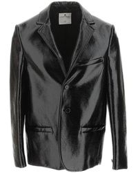 Courreges - Vinyl Single-breasted Tailored Jacket - Lyst