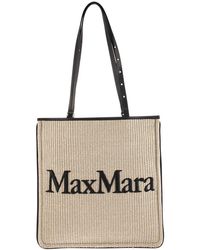 Max Mara - Logo Detailed Top Handle Bag - Lyst
