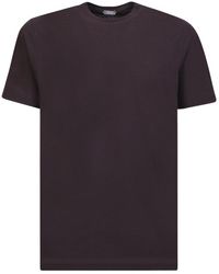 Zanone - Short-sleeved Straight-hem Crewneck T-shirt - Lyst