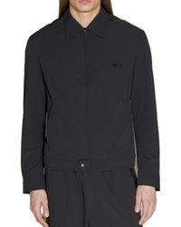 Y-3 - Logo Printed Zip-Up Jacket - Lyst